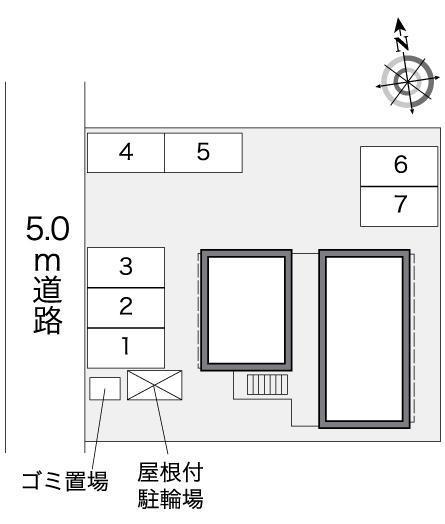 クレール(27778)の駐車配置図