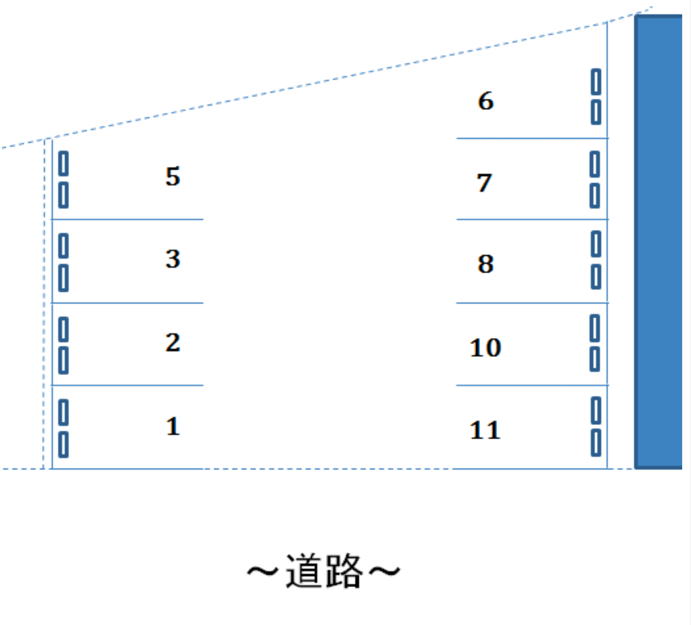 出口一般駐車場の駐車配置図