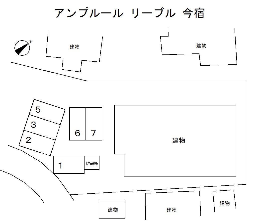 アンプルール リーブル 今宿の駐車配置図