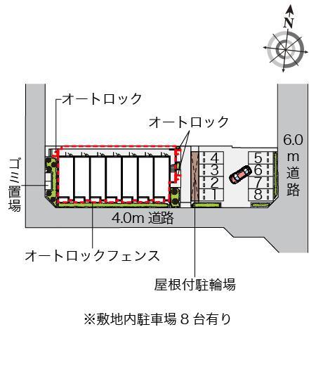 Ｆｌｏｒａ(54815)の駐車配置図