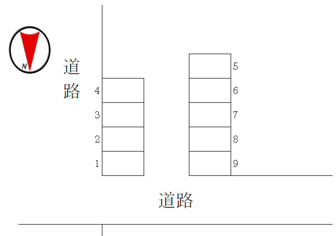 松村駐車場の駐車配置図
