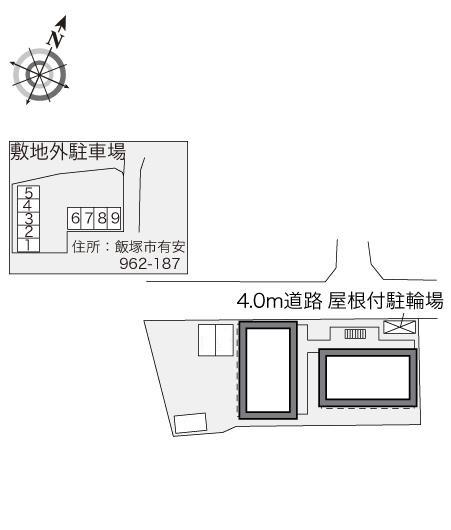 ヴィラ柏の森(31487)　敷地外駐車場の駐車配置図