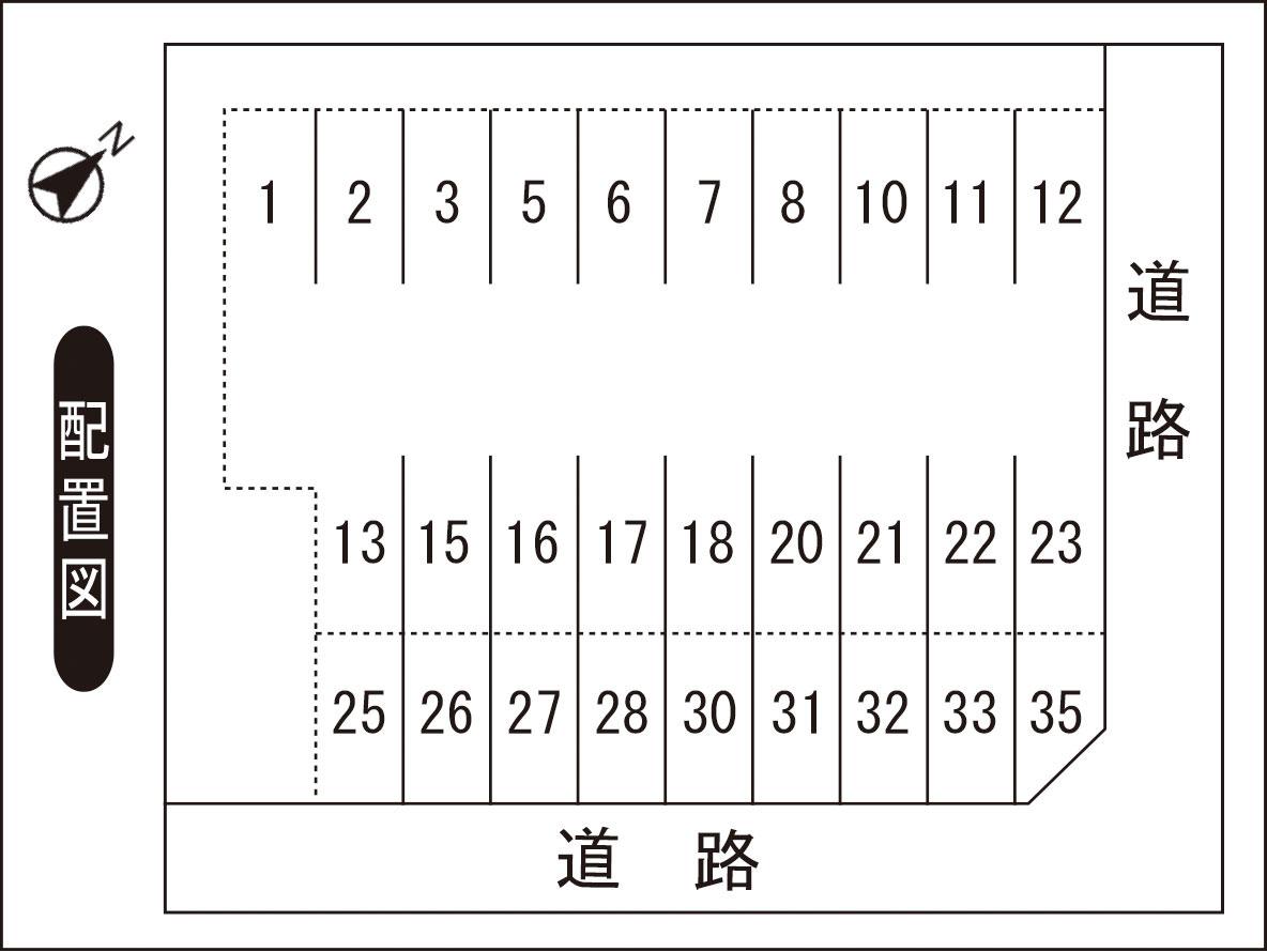 菅谷2丁目Kパーキングの駐車配置図