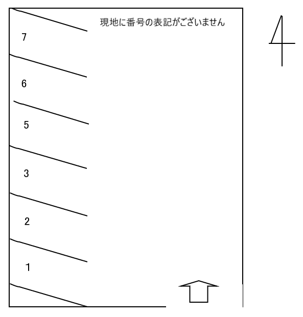 中川屋パーキングの駐車配置図