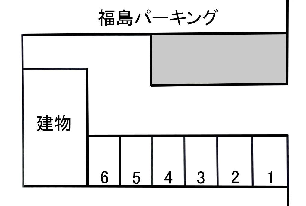 福島パーキングの駐車配置図