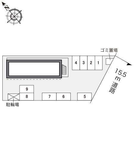 クロスロード赤塚(24750)の駐車配置図