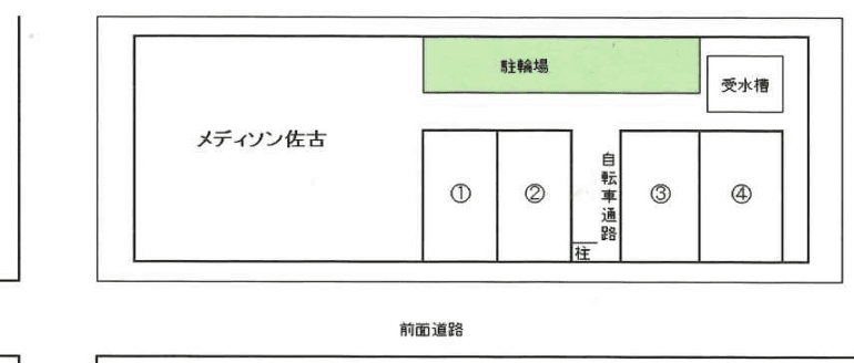 メディソン佐古の駐車配置図