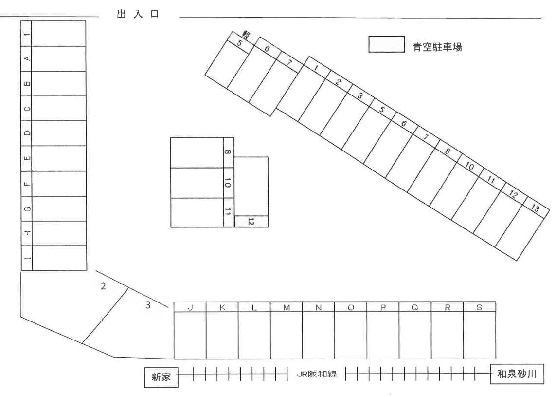 柿花昌ガレ－ジの駐車配置図
