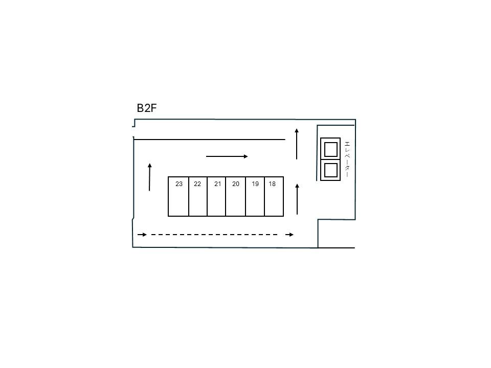 九段下駐車場の駐車配置図