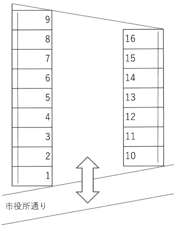 Ｋ・Ｋパーキングの駐車配置図