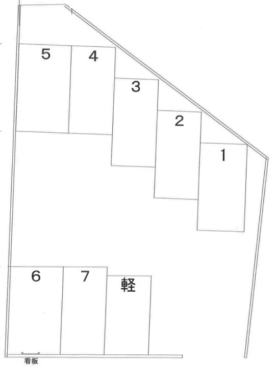 常盤台４丁目月極駐車場の駐車配置図