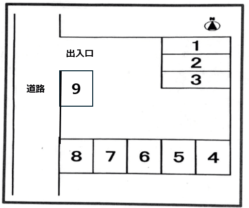 上島渡辺駐車場の駐車配置図