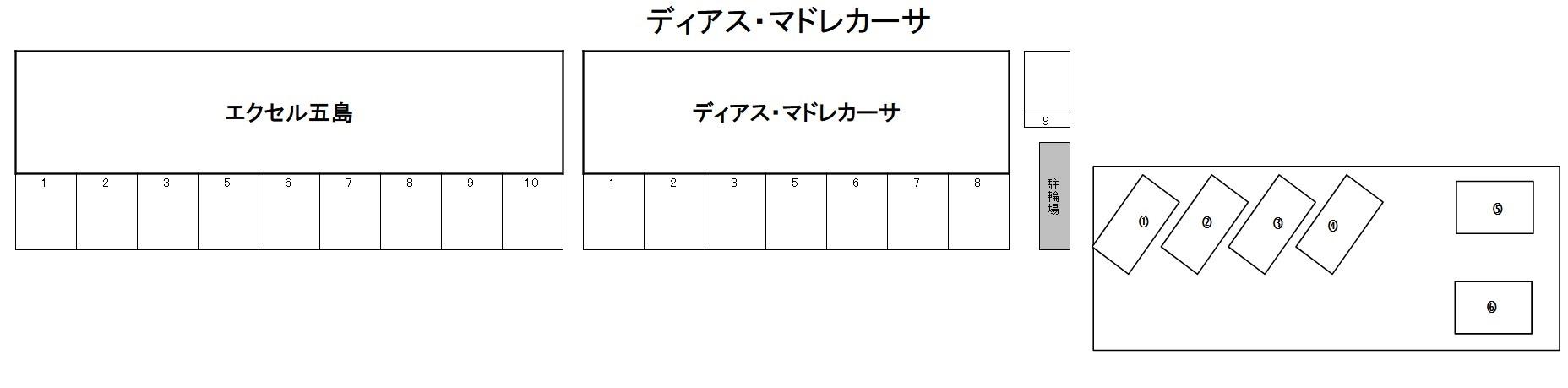 ディアス・マドレカーサの駐車配置図