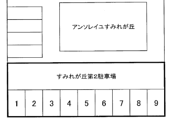 すみれが丘第２駐車場の駐車配置図