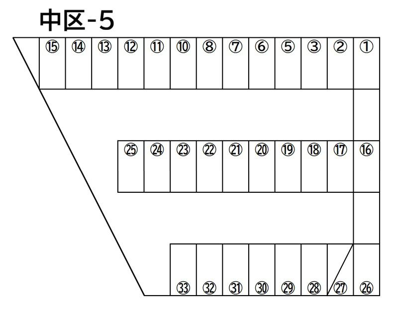 中区-5の駐車配置図