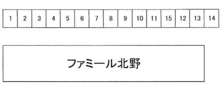 ファミール北野の駐車配置図