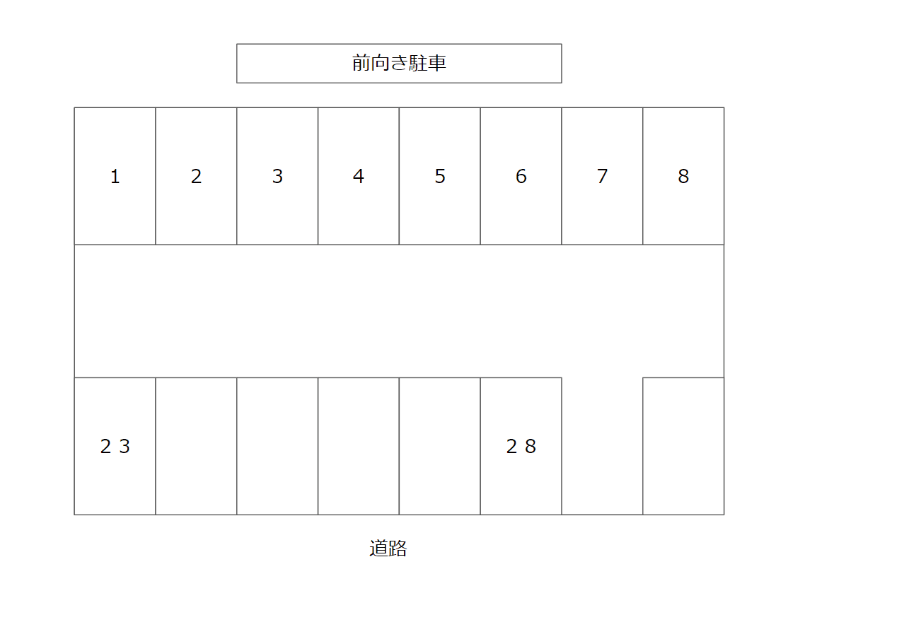 大澤駐車場の駐車配置図