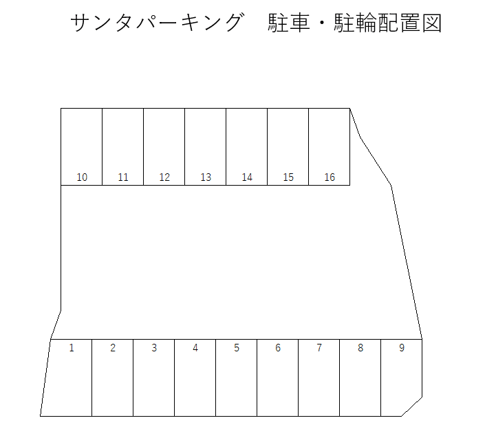 サンタパーキングの駐車配置図