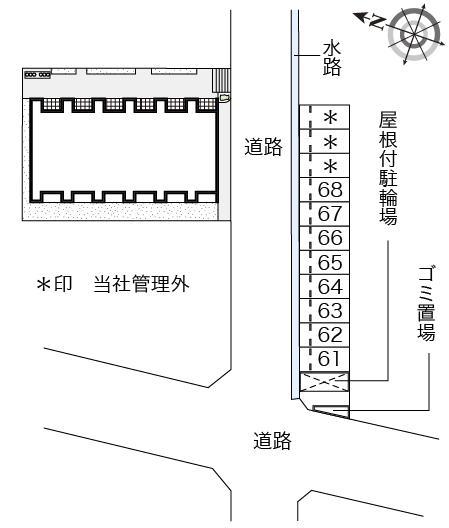 レオネクストプランドール博多南(53725) 敷地外駐車場の駐車配置図