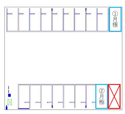 阿久比駅前の駐車配置図