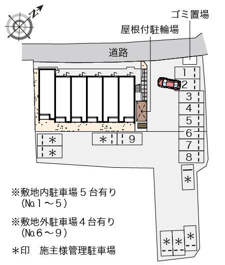 クレイノエクシード東員(58310)の駐車配置図