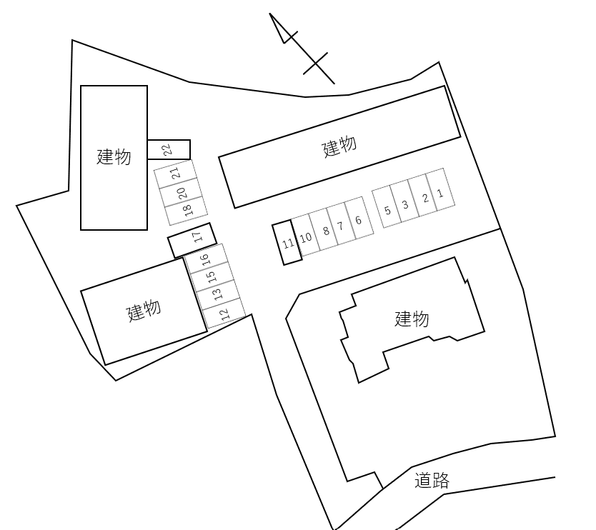 ＲＡＰＰＯＲＴ　Ａ・Ｂ・Ｃ別駐車場の駐車配置図
