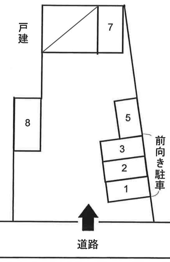 本町旭駐車場の駐車配置図