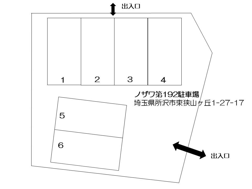 ノザワ第１９２駐車場の駐車配置図