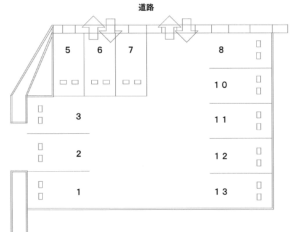 鈴村パーキング9の駐車配置図