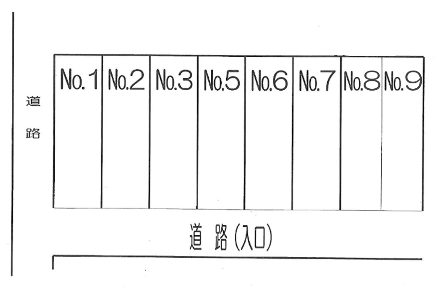 キクエパーキングの駐車配置図
