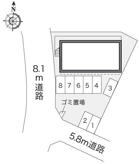 西城(22539)の駐車配置図