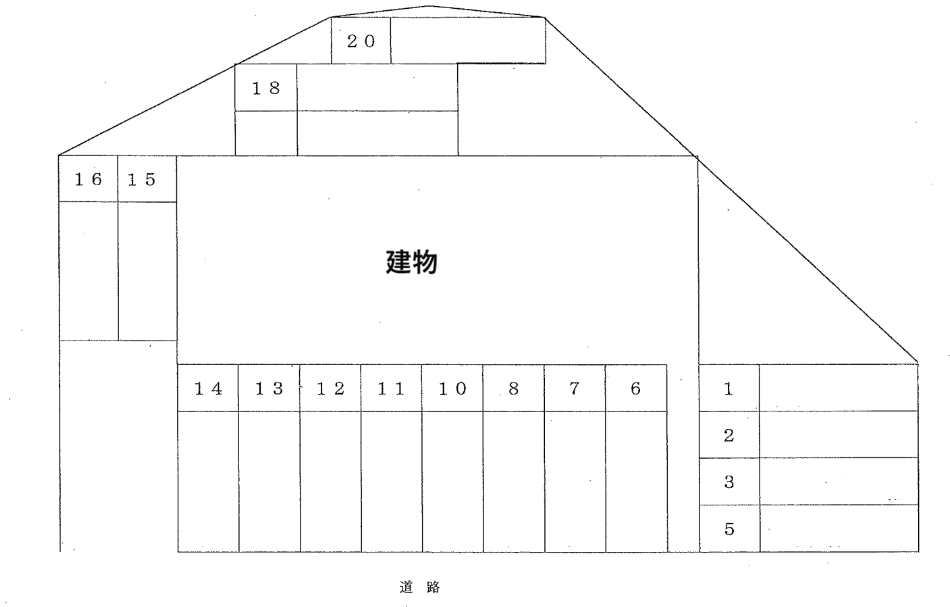 福原駐車場の駐車配置図