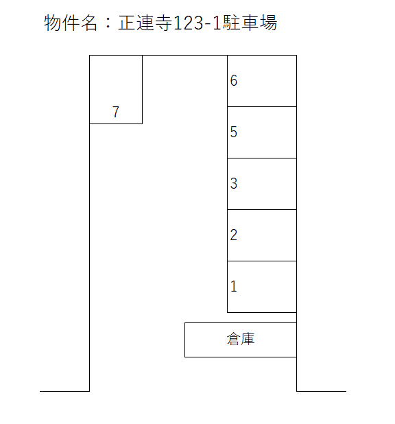 正蓮寺123-1駐車場の駐車配置図