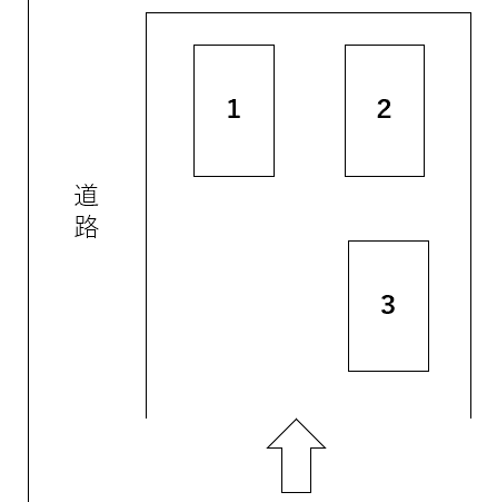 北方２丁目松崎駐車場の駐車配置図