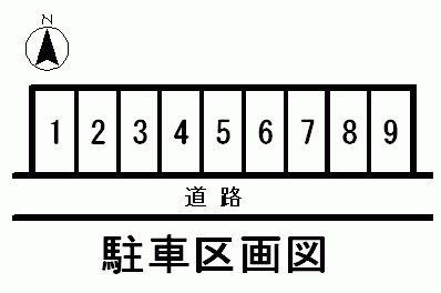 華翔月極駐車場の駐車配置図