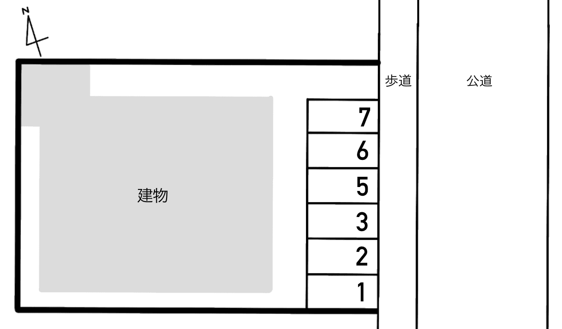 カーサ・シエルの駐車配置図