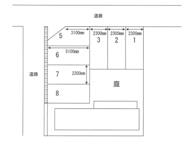 林モータープールの駐車配置図