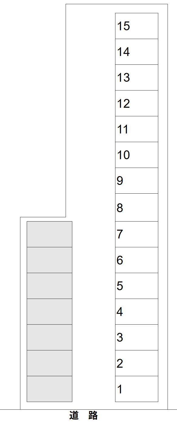 （新）ダウンタウンパーキングの駐車配置図
