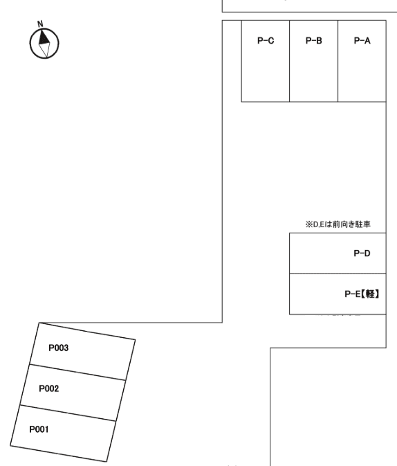 松城町駐車場の駐車配置図