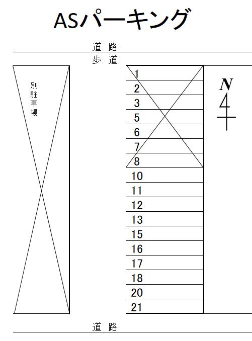 ASパーキングの駐車配置図