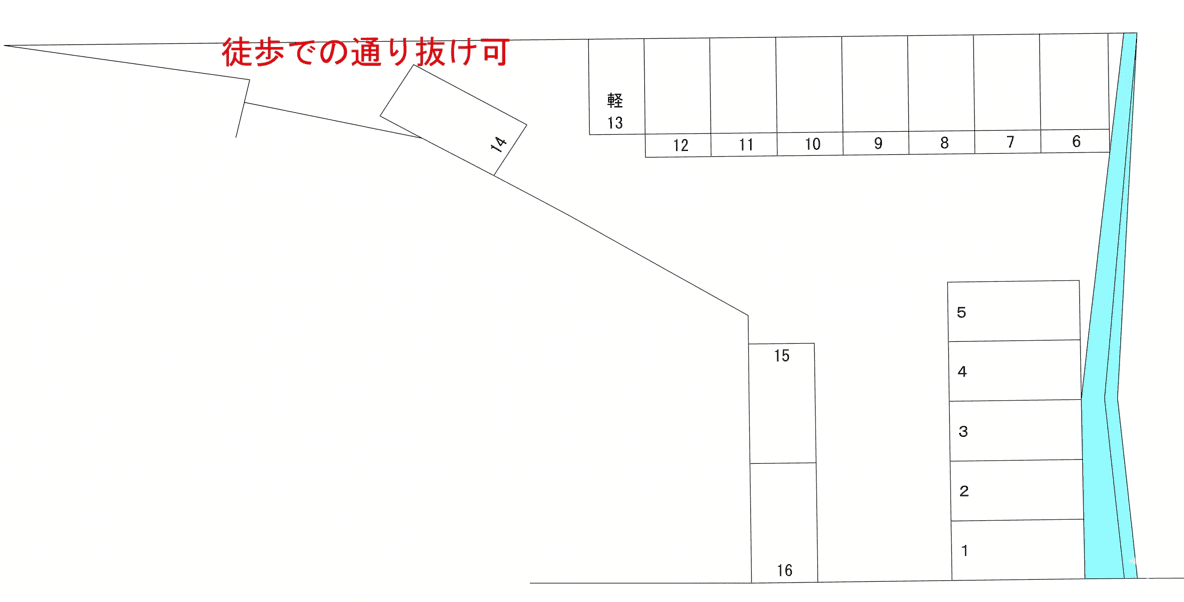 M the be KOKURA Entrada第2駐車場の駐車配置図