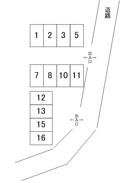 橋本第一駐車場の駐車配置図