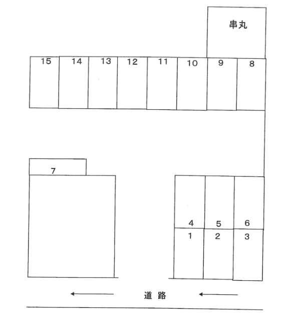 下川原５丁目駐車場①の駐車配置図