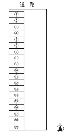 別明町駐車場の駐車配置図