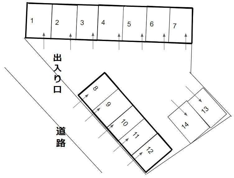 牛久栄町駐車場の駐車配置図