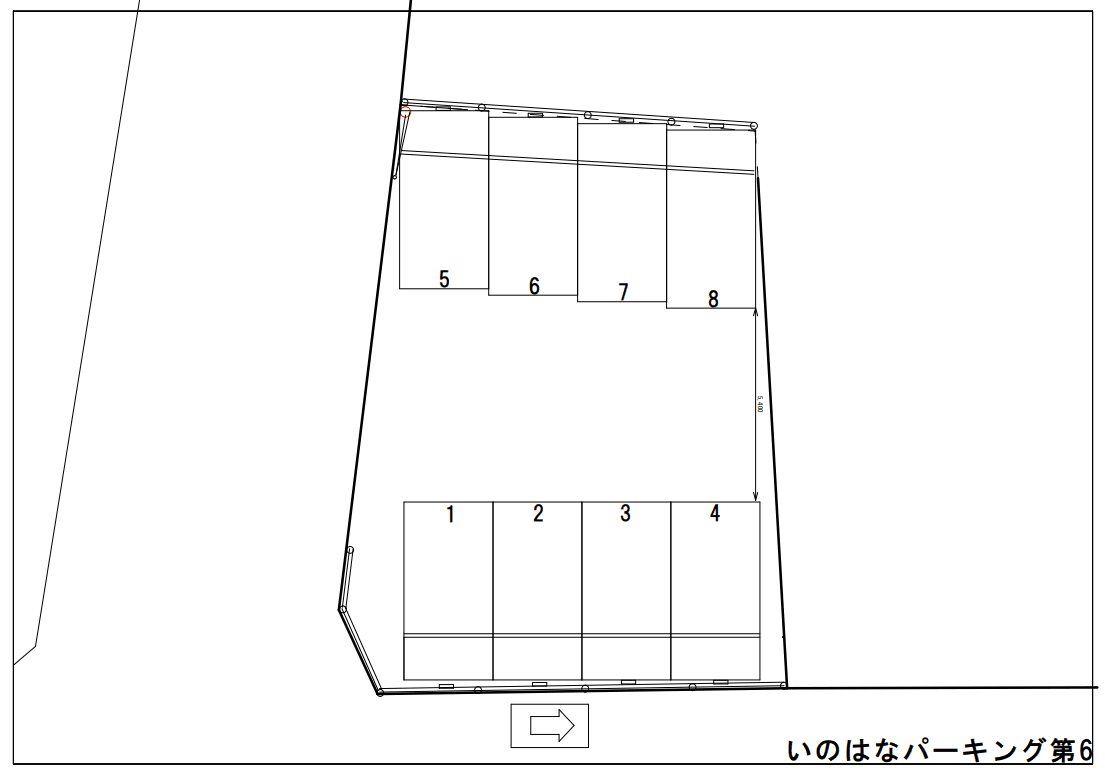 いのはなパーキング第6の駐車配置図