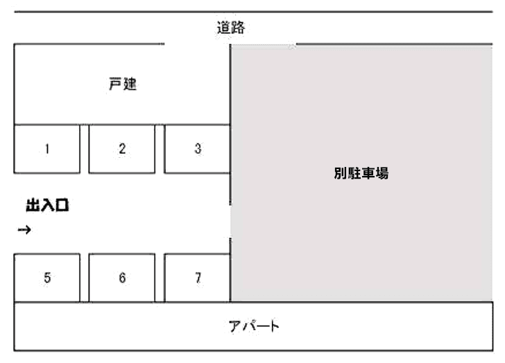今川駐車場の駐車配置図