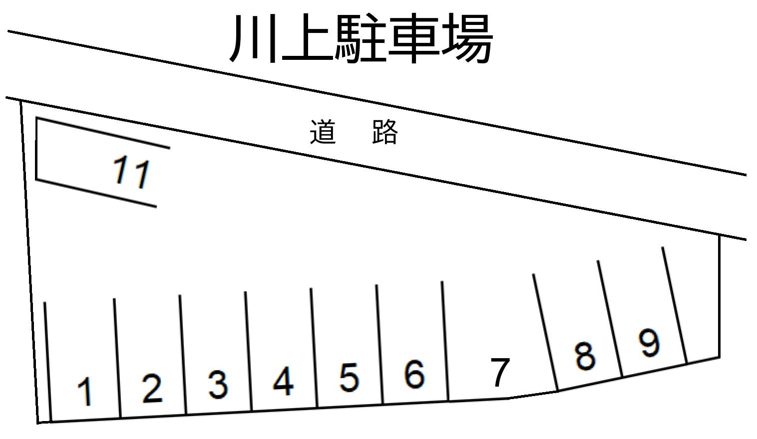 川上駐車場の駐車配置図