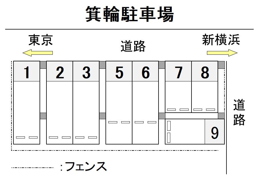 SSK箕輪駐車場の駐車配置図