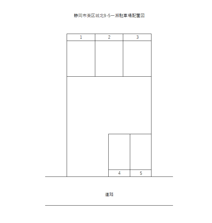一瀬駐車場の駐車配置図
